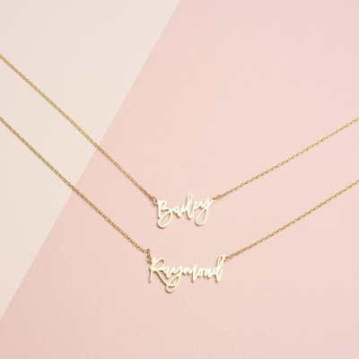 Custom Name Necklace - Personalized Name Necklace - Minimal Name Jewelry - Custom Word Necklace - Gold Personalized Word PN02F146