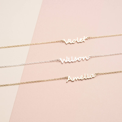 Custom Name Necklace - Personalized Name Necklace - Minimal Name Jewelry - Custom Word Necklace - Gold Personalized Word PN02F151