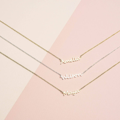 Custom Name Necklace - Personalized Name Necklace - Minimal Name Jewelry - Custom Word Necklace - Gold Personalized Word PN02F151