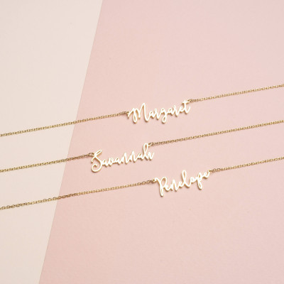 Custom Name Necklace - Personalized Name Necklace - Minimal Name Jewelry - Custom Word Necklace - Gold Personalized Word #PN02F145