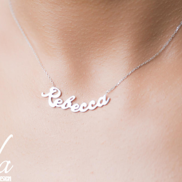 Custom Name Necklace Women - Personalized Sterling Silver Name Necklace -Necklaces For Women - Gift For Her - Bridesmaid Gift,Name Jewelry
