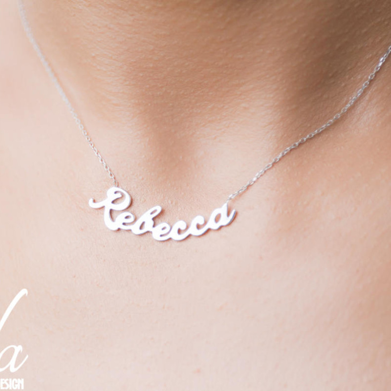 Sterling Silver Necklaces with Engraving Personalised Jewellery for Women