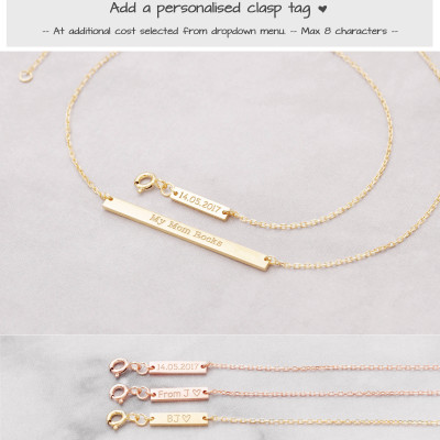 Custom Names Bar Necklaces - Happy Mother's Day Necklaces - Send Love to Mama - Gifts for Moms - Mother's Day Gifts - PN29