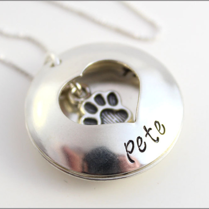 dog locket pendant