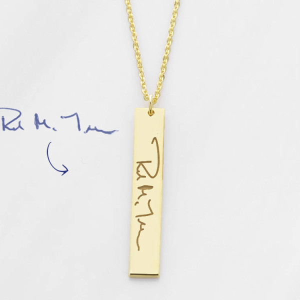 Custom Signature Jewelry / Handwritten Jewelry / Personalized Handwriting Necklace / Memorial Gift - CHN09
