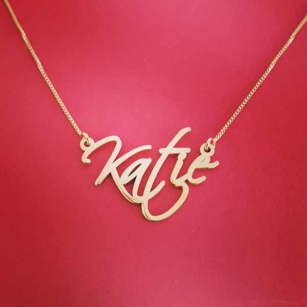 Custom name gold necklace custom handwritten necklace handwriting necklace real gold custom name necklace gold cursive name necklace