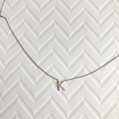 Diamond Initial Necklace / diamond letter necklace / alphabet necklace