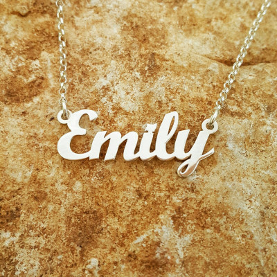 Emily style Sterling Silver Name Necklace ORDER ANY NAME! Personalized Name Necklace With My Name Custom Made Nameplate Christmas Gift!
