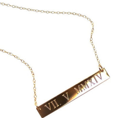 Engravable Gold Bar Necklace , Monogram necklace Name necklace , Nameplate bar, Silver Engraved Horizontal bar, Custom Engraved Necklace