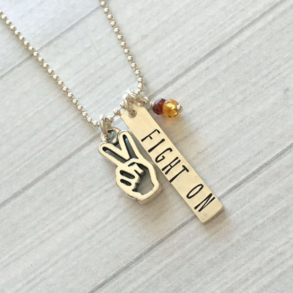 Fight On Necklace - Trojan Pride Necklace - USC Necklace - USC Jewelry - USC Christmas Gift