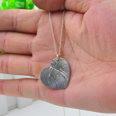 Finger Print Heart Necklace