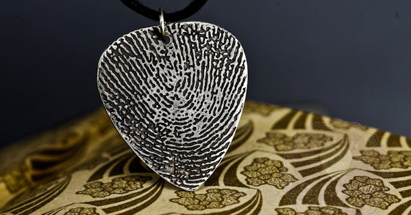 Fingerprint Jewelry Necklace For Dad Personalized Fingerprint Jewelry
