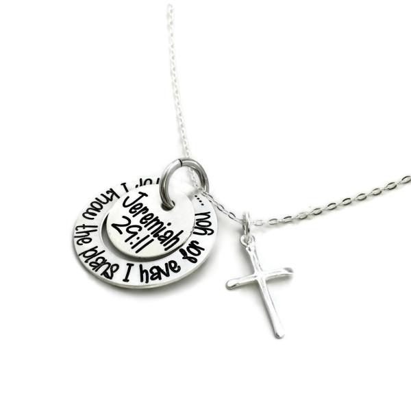 For I Know The Plans I Have For You - Jeremiah 29:11 Necklace - Religious - Sterling Silver - Personalized Jewelry - Engraved Jewelry