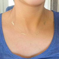 Four Name Necklace , 4 Name Necklace 