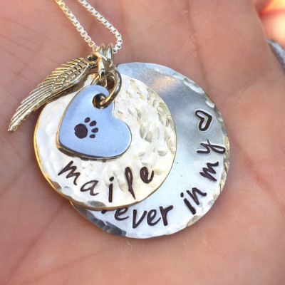 Furever in our heart, Pet Memorial, Furever in our heart Necklace, miss our pet, sympathy pet gift, natashaaloha