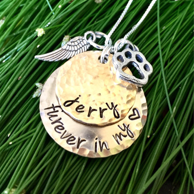 Furever in our heart, Pet Memorial, Furever in our heart Necklace, miss our pet, sympathy pet gift, natashaaloha
