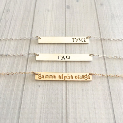 GAMMA ALPHA OMEGA Necklace, Officially Licensed, Sorority Necklace, Sorority Jewelry, Big Little Gift, Sorority Gift