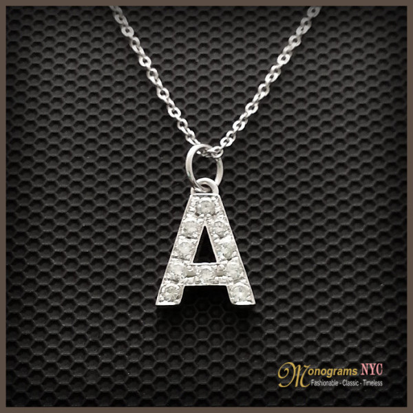 Gold Diamond Initial Necklace, Diamond Initial Pendant, Personalized Diamond Initial Necklace, Initial Necklace Gold,