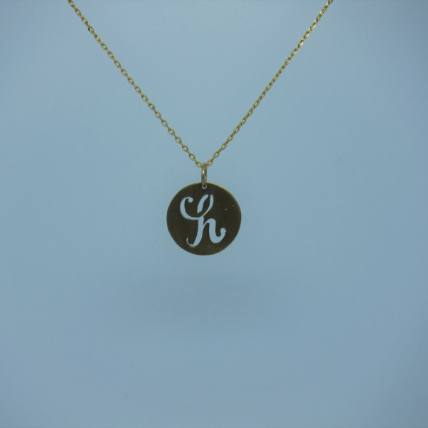 Gold Disk Necklace