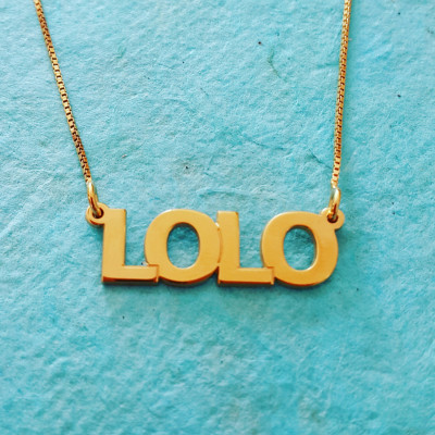 Gold Name Necklace / Gold Plated / Gold plated 18k ORDER ANY NAME / nameplate chain / neckless with name / all capital name necklace