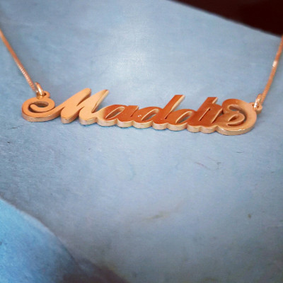Gold Name Necklace, Personalized Name Chain Monogram Necklace Gold Chain