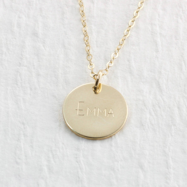 Gold Necklace Gold Pendant Necklace Solid Gold Name Necklace Gift For Her Gold Jewelry 18k Personalized Jewelry Custom Gold Necklace