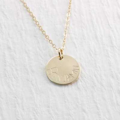 Gold Necklace Gold Pendant Necklace Solid Gold Name Necklace Gift For Her Gold Jewelry 18k Personalized Jewelry Custom Gold Necklace