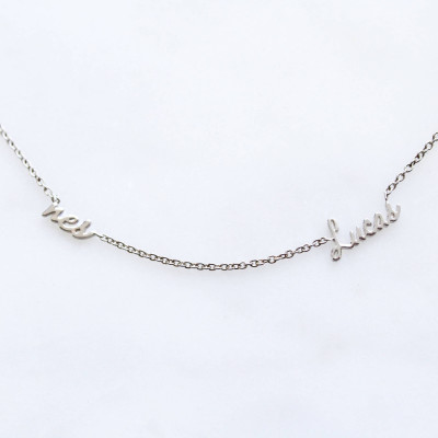 Gold Two Name Necklace