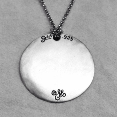 Hand Engraved Sterling Silver Necklace.