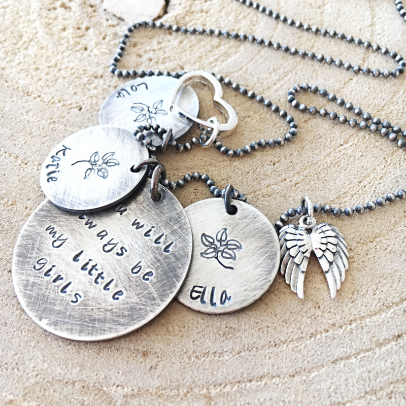 Hand Stamped Mothers Day Jewelry Daughter Quote Necklace Mom Necklace Personalized Mum Necklace Hand 514586307 1