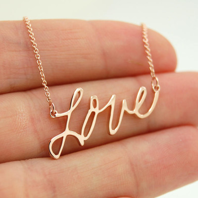Handwriting Necklace, 18k Gold Name Necklace, Personalized Name Necklace Cursive, Solid Gold Custom Handwriting Jewelry Valentines Day gift