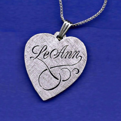 Heart necklace heart name Necklace Silver Necklace Gold heart Personalized heart necklace pendant gift