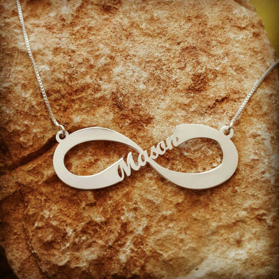 Infinity Name Necklace / Forever Symbol ANY name necklace / personalized jewelry / chain infinity symbol / forever Love symbol /