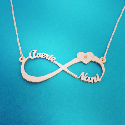 Infinity Necklace with Name Infinity Name Necklace 18k Gold Infinity Nameplate Personalized Infinity Chain Forever Symbol Infinity Style
