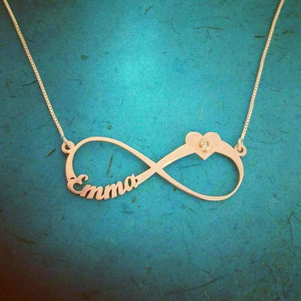 Infinity Necklace with Name Infinity Name Necklace 18k Gold Infinity Nameplate Personalized Infinity Chain Forever Symbol Infinity Style