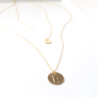 Initial Charm Necklace /Custom Necklace / Gold Initial Necklace / Personalized Jewelry / Long Layers / Gift Idea / 18k Gold Plated