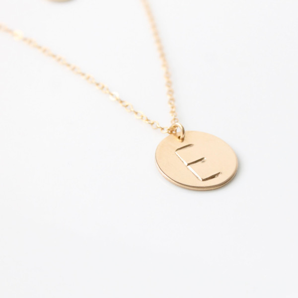 Initial Charm Necklace /Custom Necklace / Gold Initial Necklace / Personalized Jewelry / Long Layers / Gift Idea / 18k Gold Plated