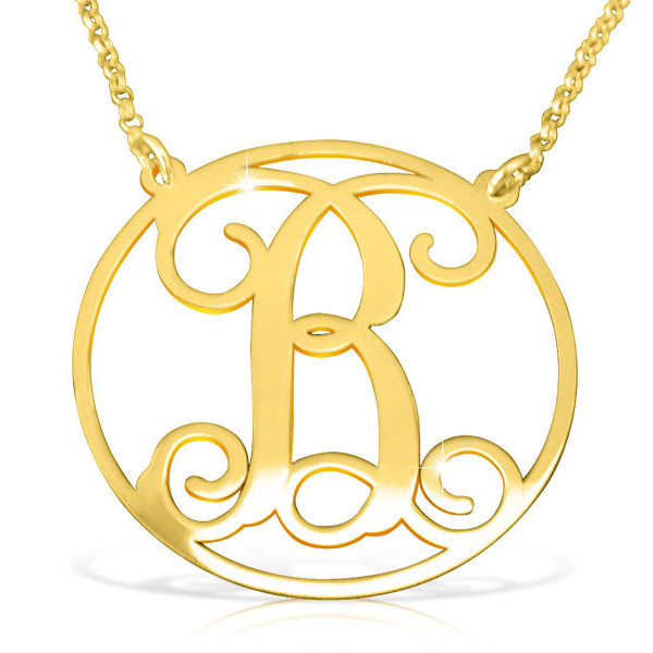 Initial Necklace/ Circle initial/ Gold Plated Initial Name Necklace Gold/ Birthday Gift For Woman/ Birthday Gifts/ Initial Name Necklace
