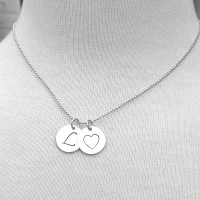 Initial Necklace, Sterling Silver Jewelry, Letter L Necklace, Charm Necklace, Monogram Necklace, Letter L Pendant, L, All Letters Available