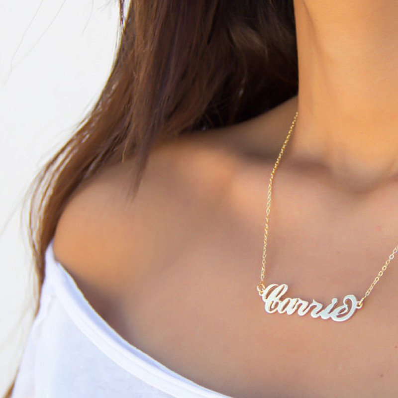 Extra Strength Small Custom Named Necklace Personalized Small Name Necklace 