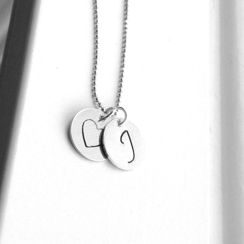 Sterling Silver Script Initial J Pendant Necklace \u2022 Letter J Necklace \u2022 Initial Pendant \u2022 Initial Jewellery \u2022 Personalised Initial Necklace