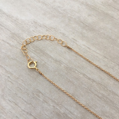 Large Personalized Stationary Disc Necklace // Cable Chain