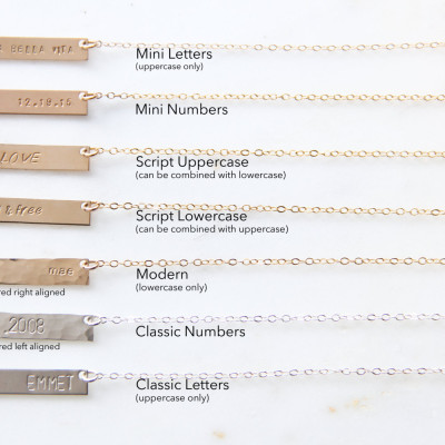 Large Square Necklace, 5/8", Personalized, Handstamped, Name Necklace, Date, Gold Plated or Sterling Silver