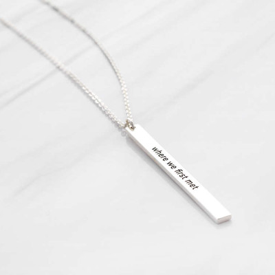 Latitude longitude necklace • Silver coordinates jewelry • Sister necklace • Sister jewelry • Sister gifts CCN06