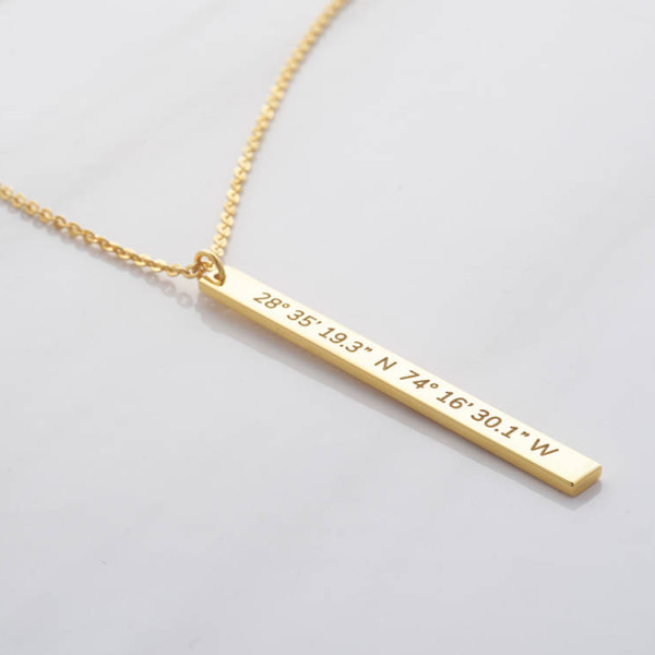 Latitude longitude necklace • Silver coordinates jewelry • Sister necklace • Sister jewelry • Sister gifts CCN06