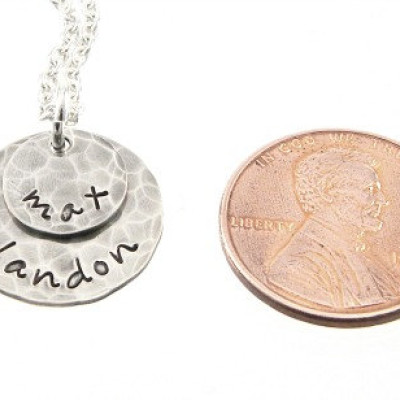 Layered Personalized Necklace - Hand Stamped Jewelry