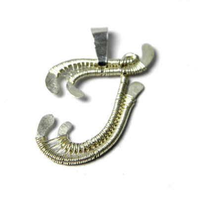 Letter P Pendant Initiale for Women in Sterling Silver