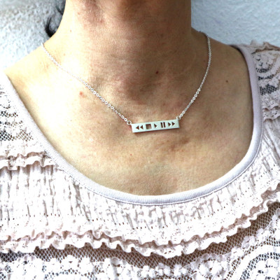 Life Control Bar Inspirational Necklace - Backward, Rewind, Play, Forward, Pause, Repeat, Bar Necklace, Gift for Her, Wife, Women