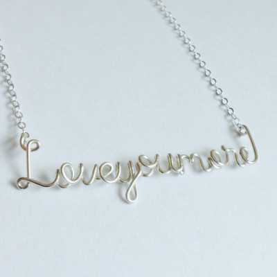 Love You More Necklace Sterling Silver. Love You More Necklace. Love Necklace