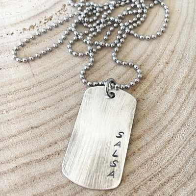 Mens Jewelry, Gift For Dad, Anniversary Gift, Mens Dog Tag Necklace - Personalized Dog Tag - Australian Jewellery